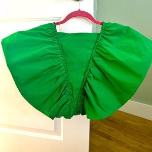 Stunning eye hook closure midriff top